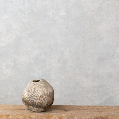 Vase Terre blanche chamottée émaillée 11 x 12 cm 2022
