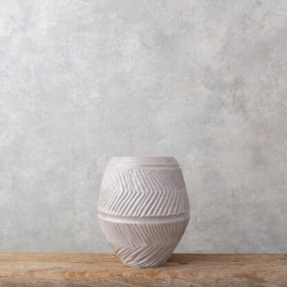 Vase Terre blanche chamottée 21 x 19 cm 2023